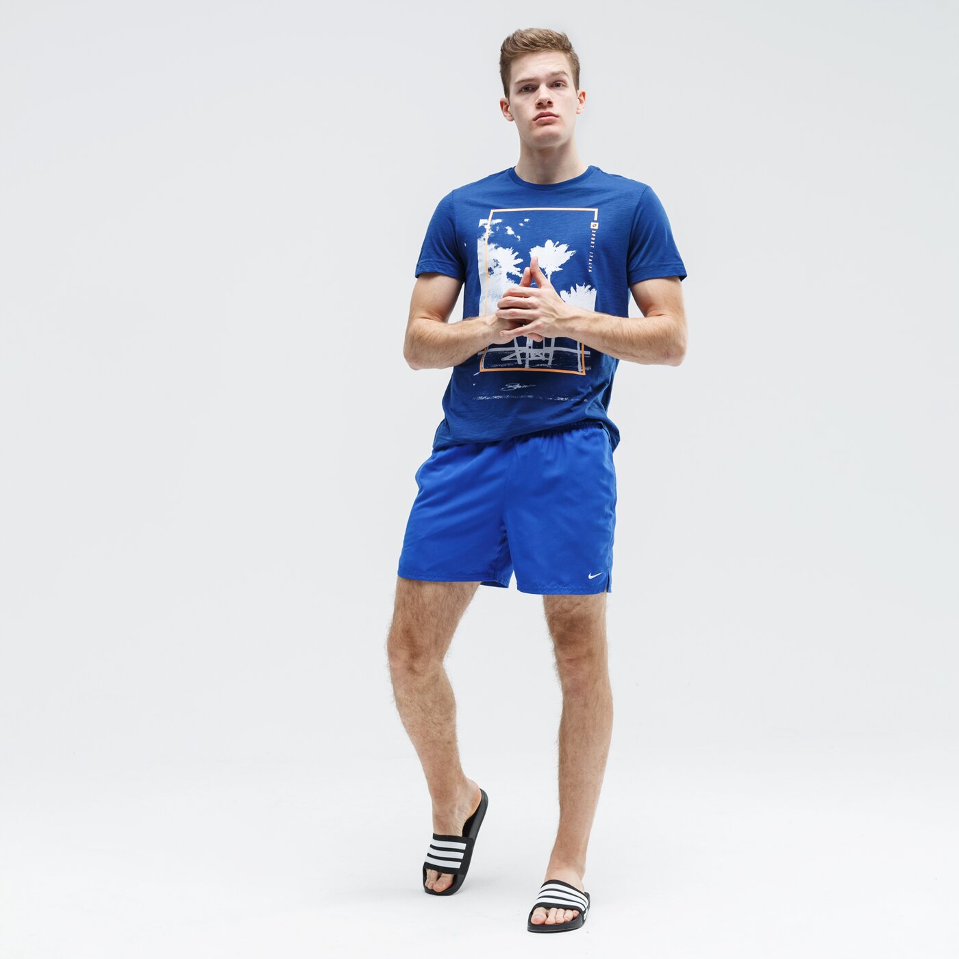 Koszulka męska LOTTO T-SHIRT BEACH PALM PL 213464-59x kolor granatowy