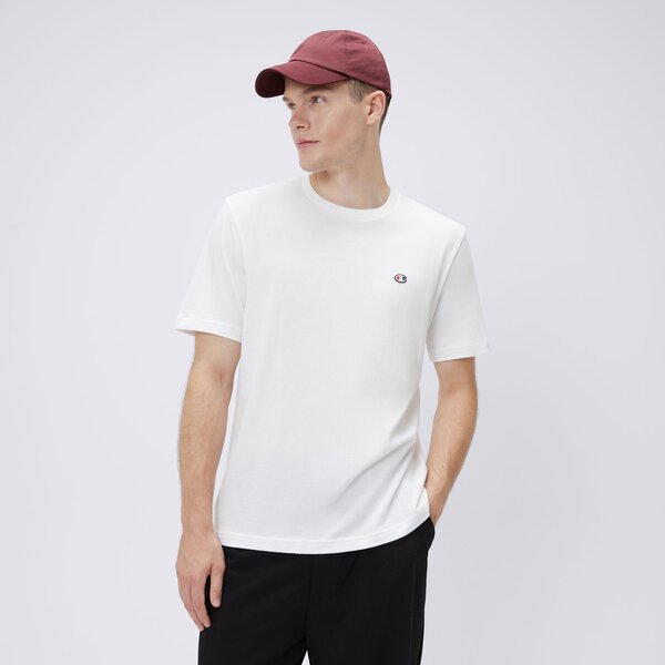 Koszulka męska CHAMPION T-SHIRT CREWNECK TEE 220453ww001 kolor biały