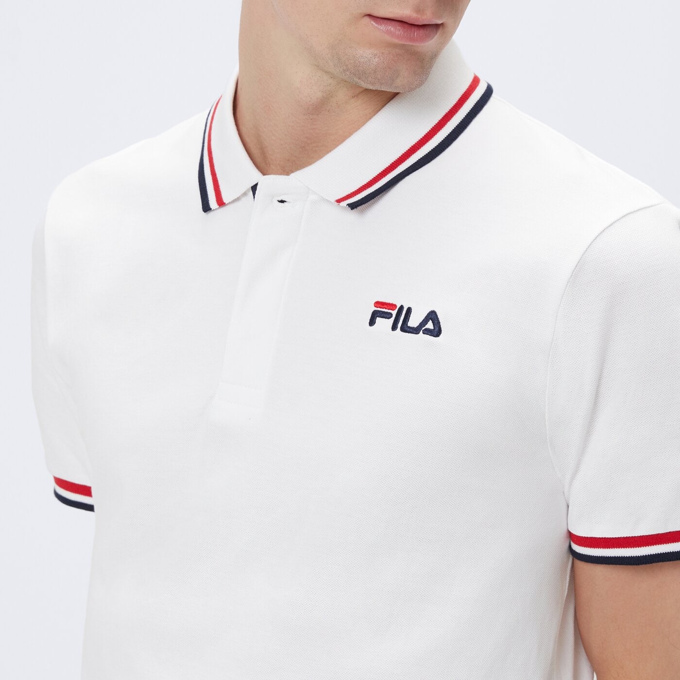 Koszulka polo męska FILA POLO PAZZO ss17spm041356 kolor biały