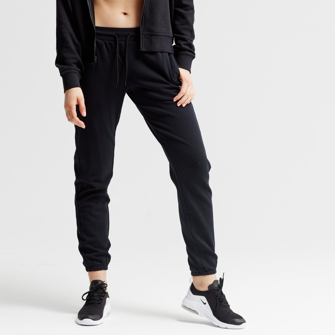 Spodnie dresowe damskie LOTTO SPODNIE FEEL-FIT II CO W 210523-1cl kolor czarny