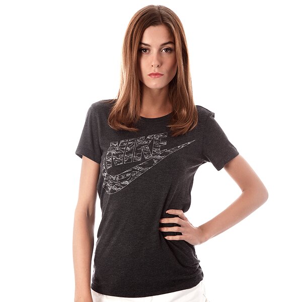 Koszulka damska NIKE T-SHIRT RU EXPLODED FUTURA CAMO SS TEE 547524011 kolor szary