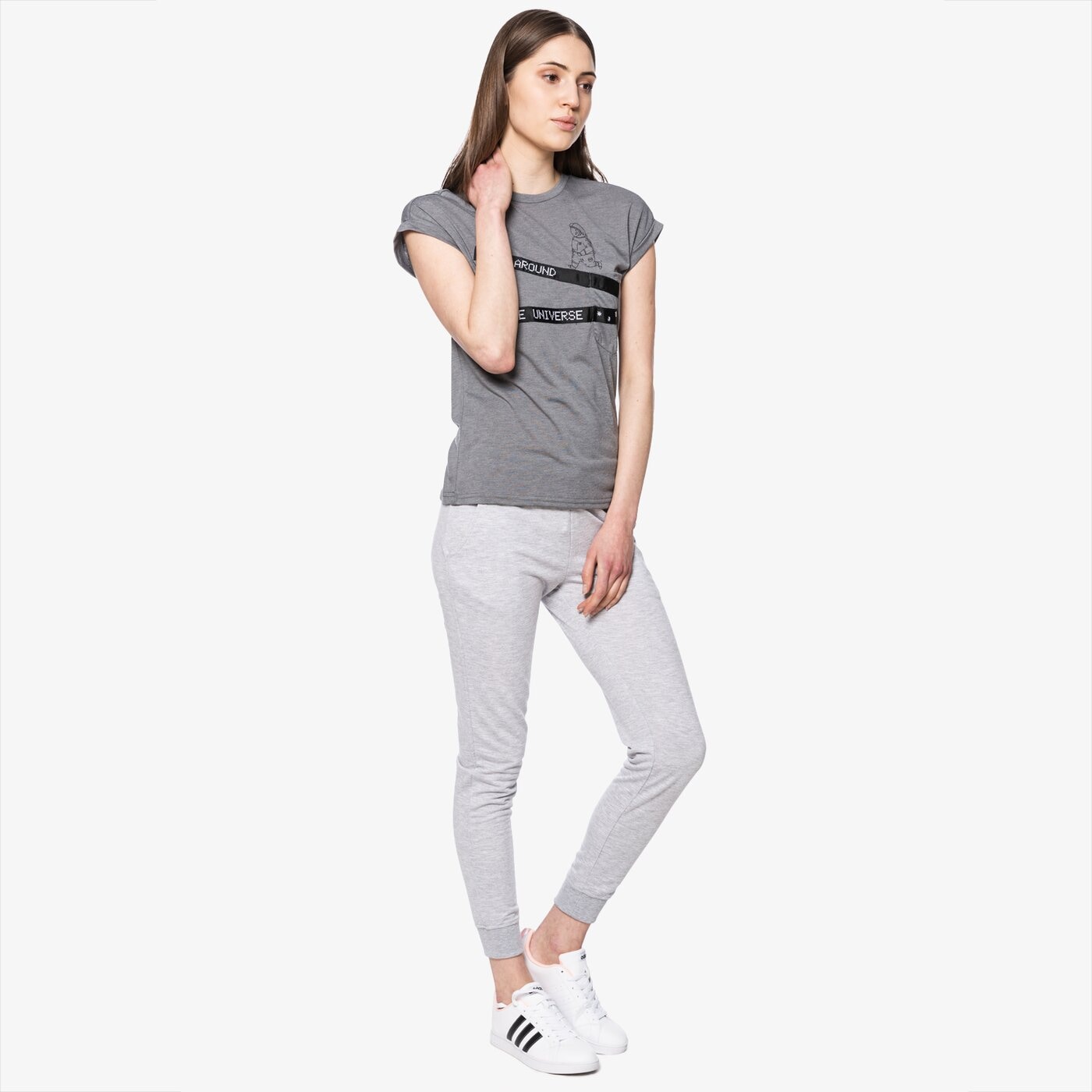 Spodnie dresowe damskie LOTTO SPODNIE PICOGORDO lo17spd02002 kolor szary