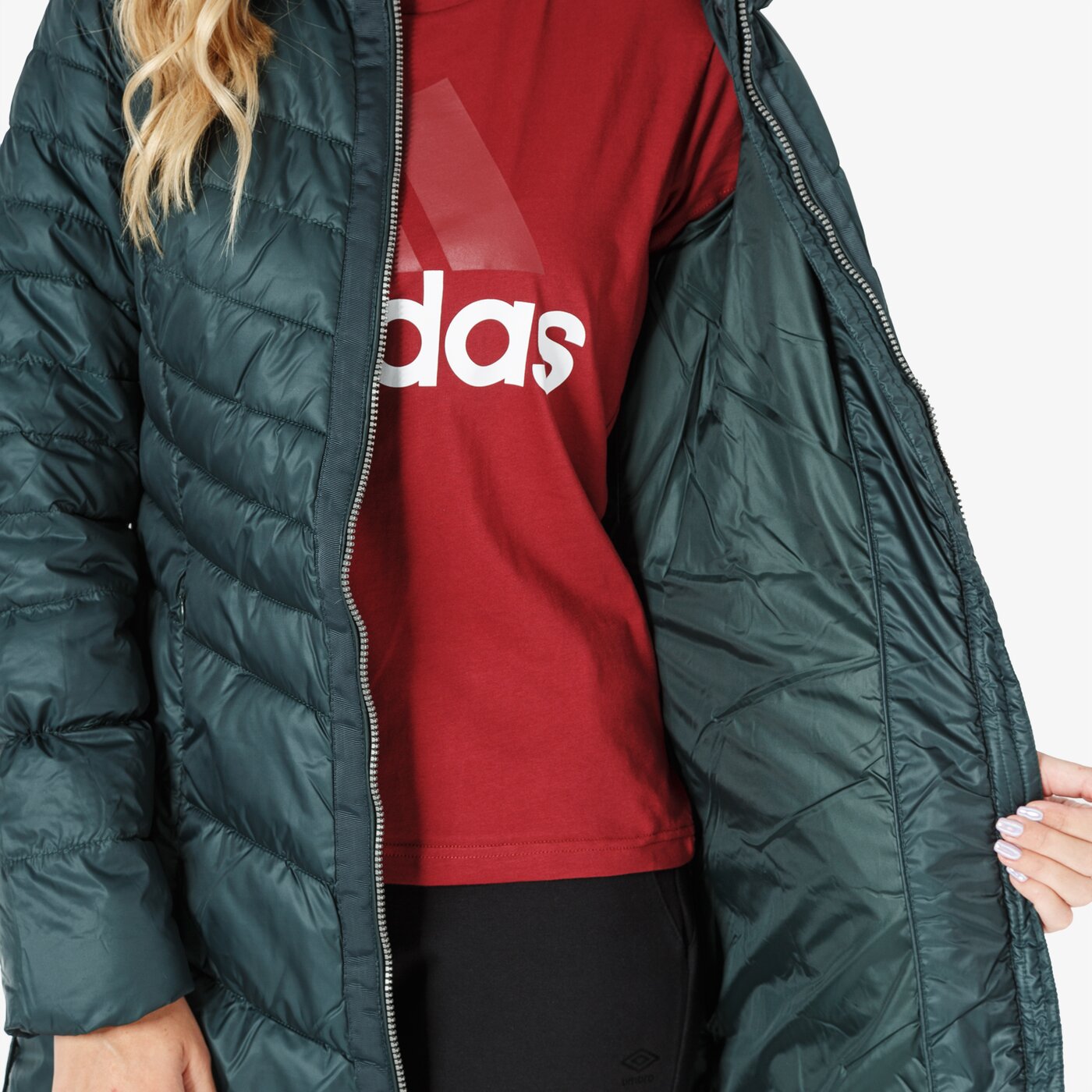 Kurtka zimowa damska LOTTO KURTKA IZA IV LONG JKT PAD W t5505 kolor zielony