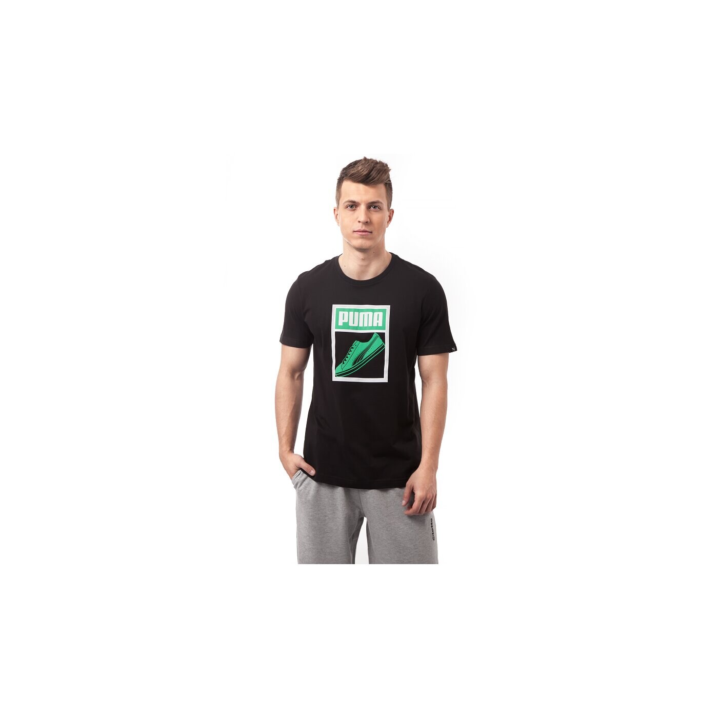 Koszulka męska PUMA T-SHIRT PUMATONGUE 83242401 kolor czarny