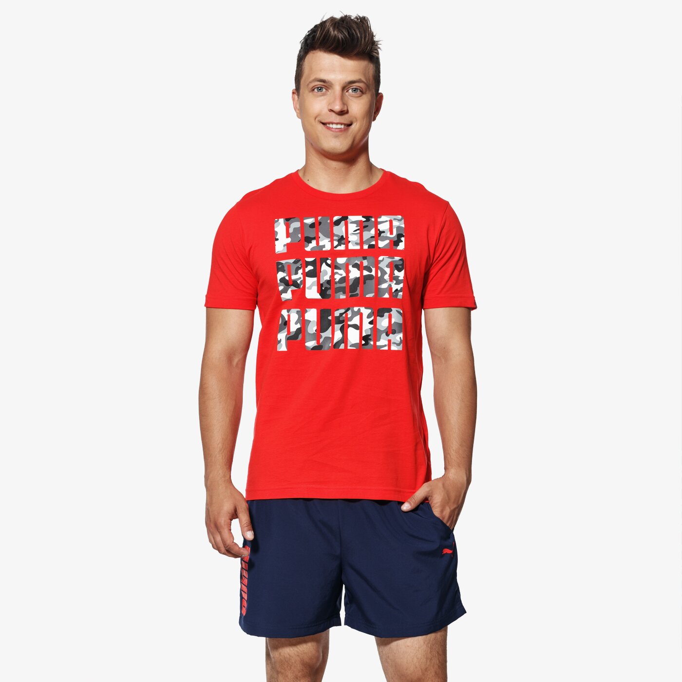 Koszulka męska PUMA T-SHIRT SS 3X3 TEE 59487742 kolor czerwony