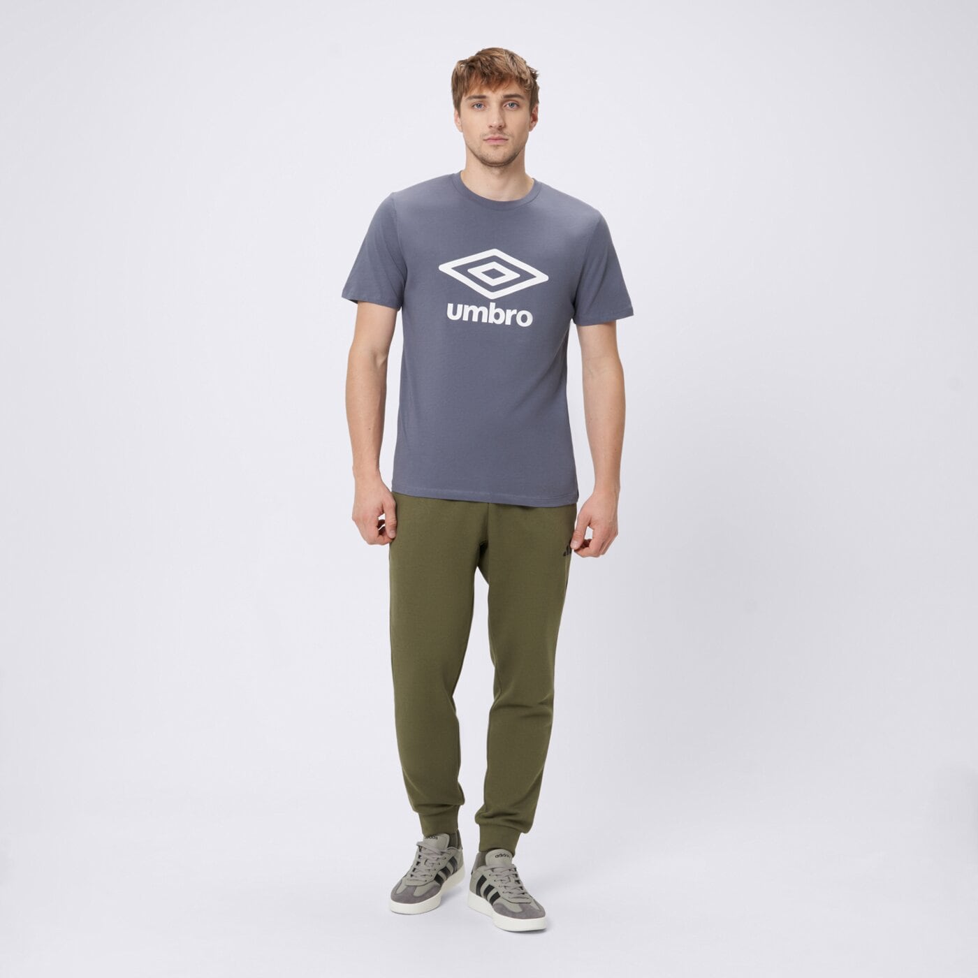 Koszulka męska UMBRO T-SHIRT LARGE LOGO 66413u-dhs kolor niebieski