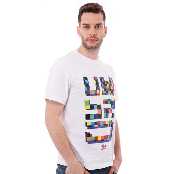 Koszulka męska UMBRO T-SHIRT ADVANCED SPORTSTYLE TEE ul13tsm11538 kolor biały