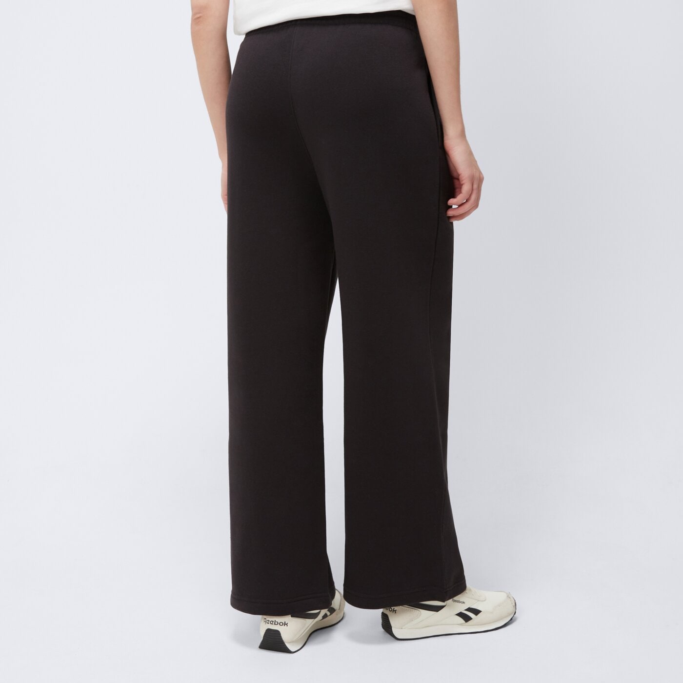 Spodnie dresowe damskie REEBOK SPODNIE IDENTITY SL FLC WIDE LEG 100208504 kolor czarny