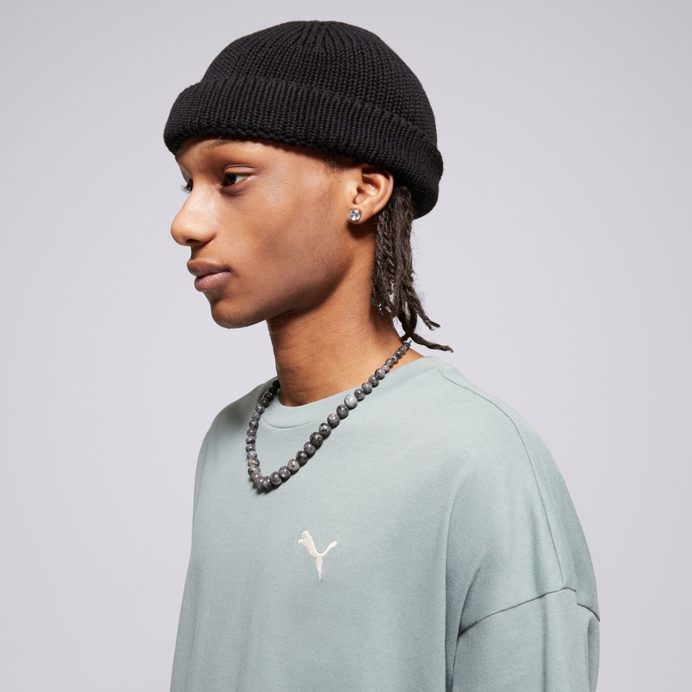 Koszulka męska PUMA T-SHIRT WARDROBE ESS OVERSIZED TEE 629646 30 kolor zielony