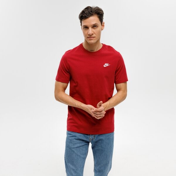 Koszulka męska NIKE T-SHIRT SS SPORTSWEAR CLUB ar4997-690 kolor bordowy