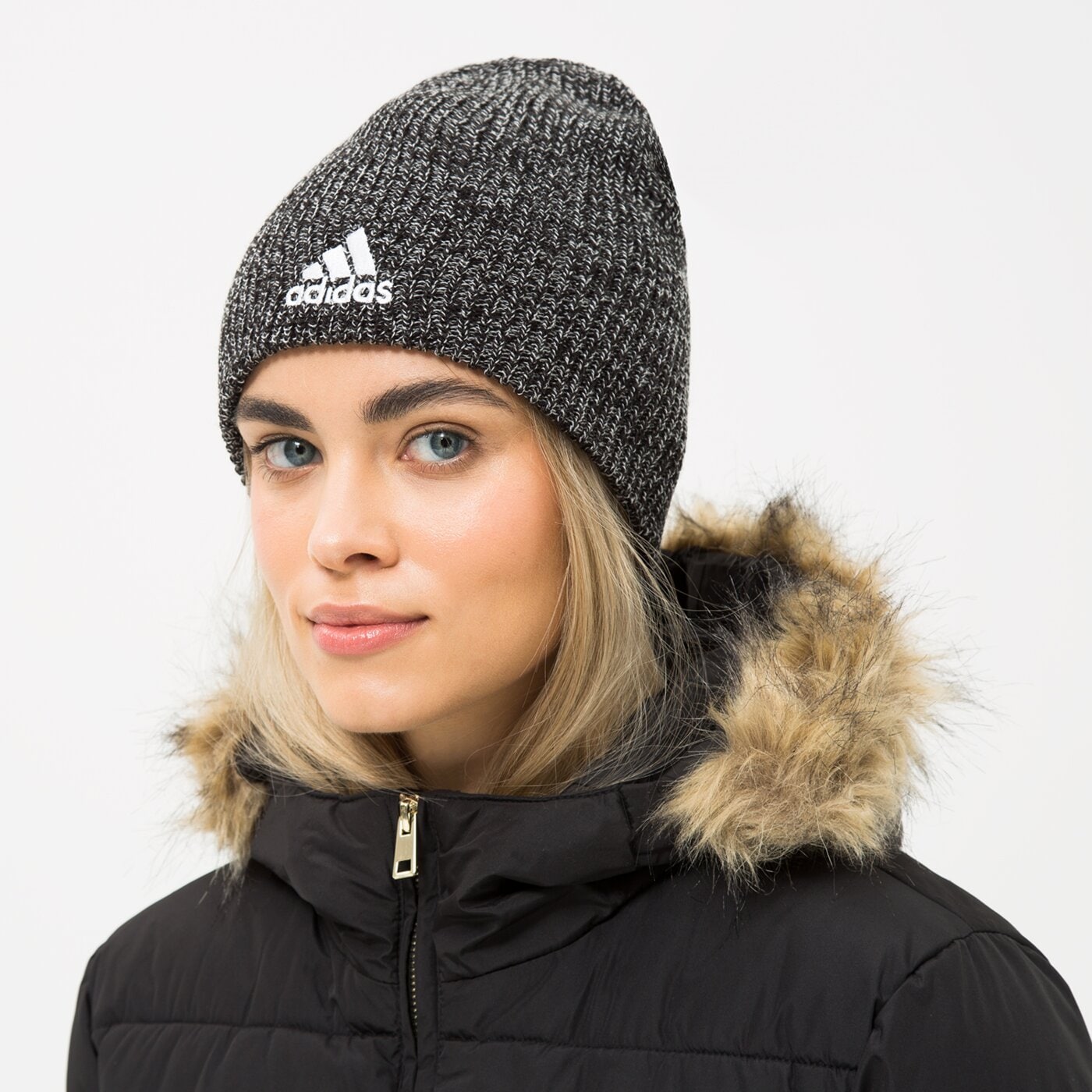 Czapka zimowa damska ADIDAS CZAPKA MELANGE BEANIE hg7787 kolor czarny