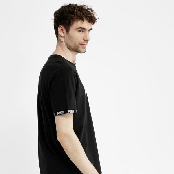Koszulka męska PUMA T-SHIRT SS AMPLIFIED BIG LOGO 85424201 kolor czarny