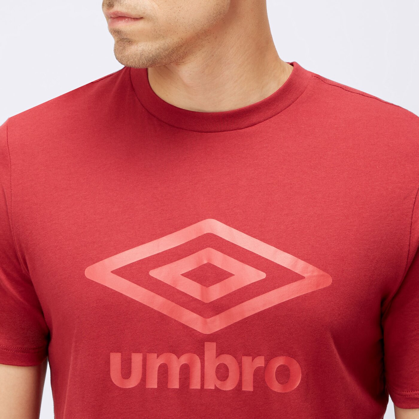 Koszulka męska UMBRO T-SHIRT LARGE LOGO 66413u-ltv kolor czerwony