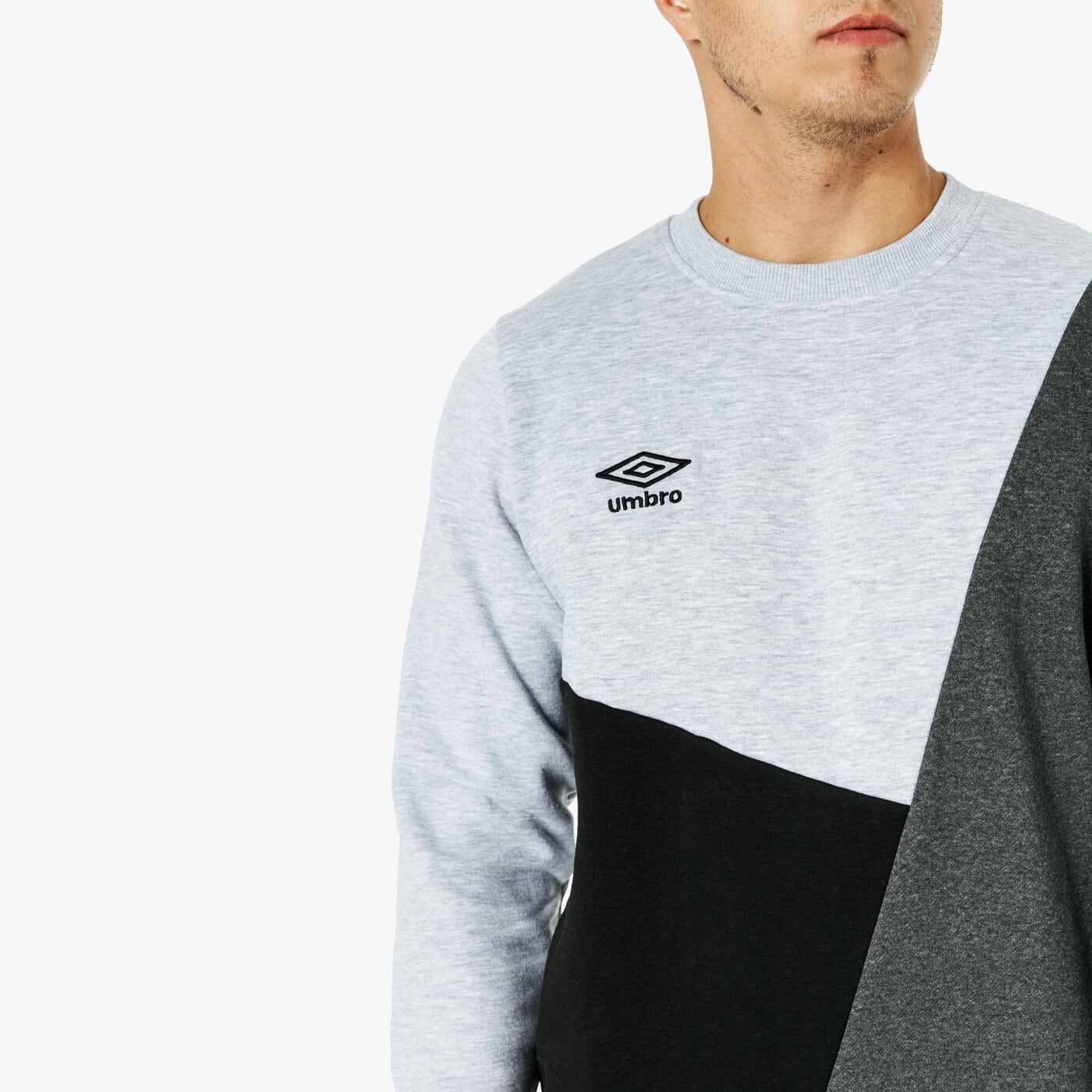 Bluza męska UMBRO BLUZA CUT AND SEW 65128u-hel kolor szary