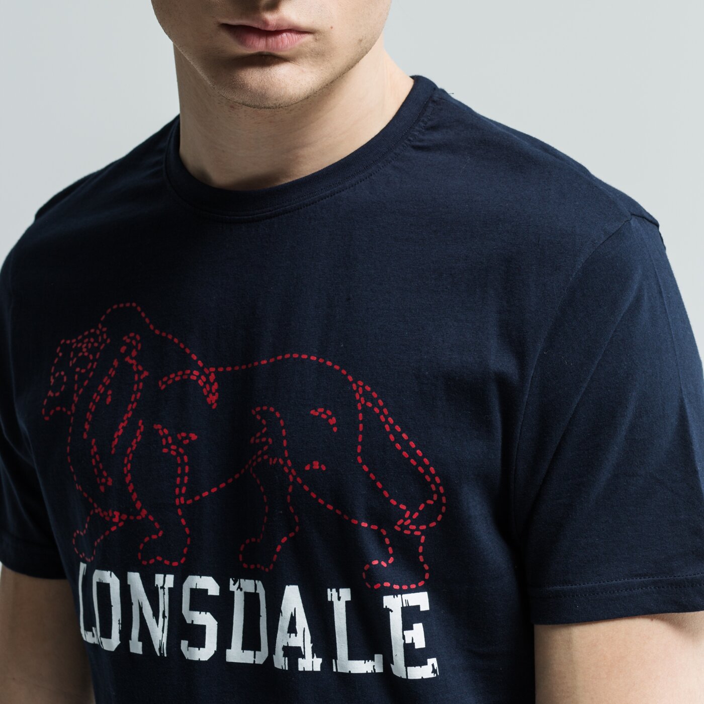 Koszulka męska LONSDALE T-SHIRT SS SOMERBY 1139663076 kolor granatowy