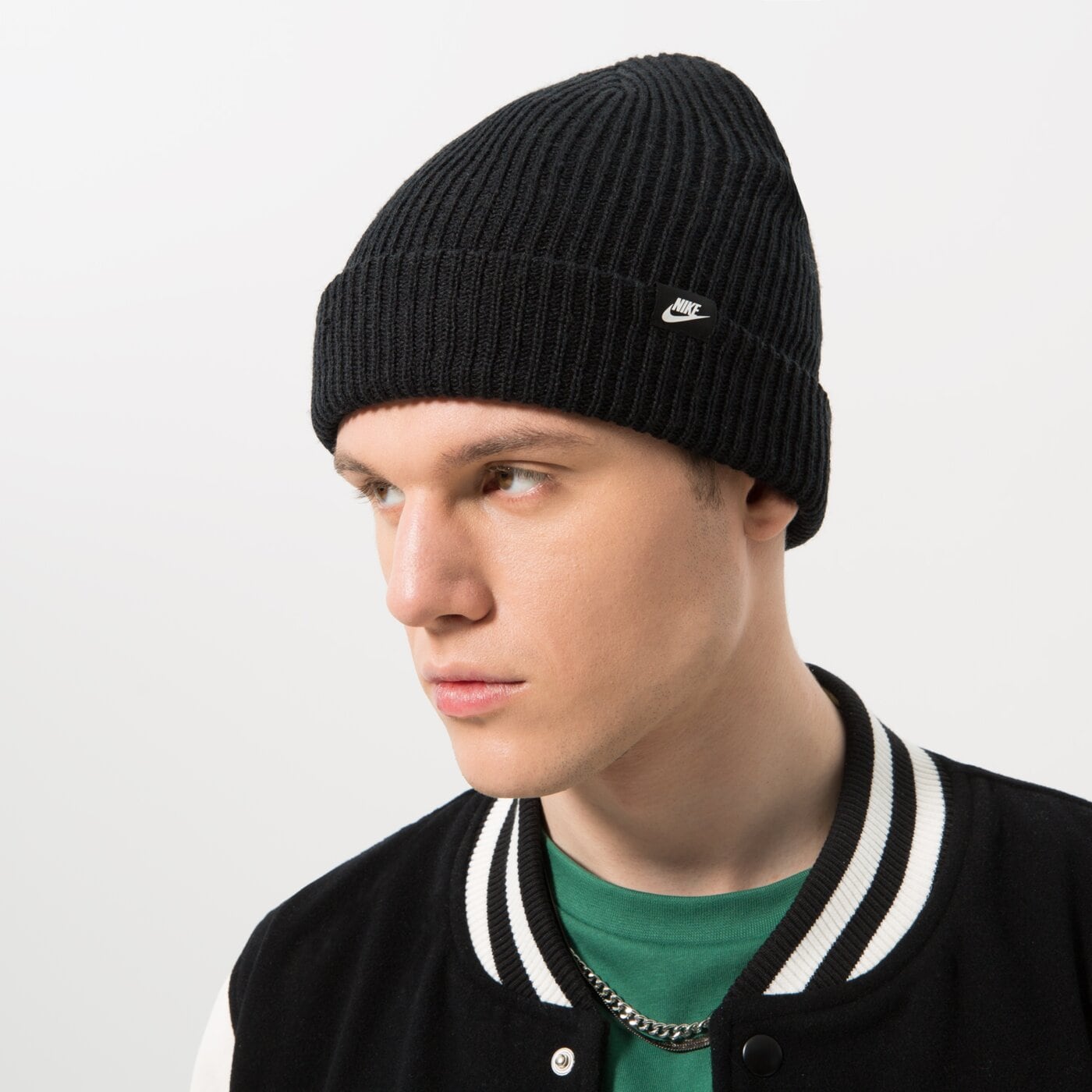 Czapka zimowa damska NIKE CZAPKA U NSW BEANIE FISHERMAN dv5435-010 kolor czarny