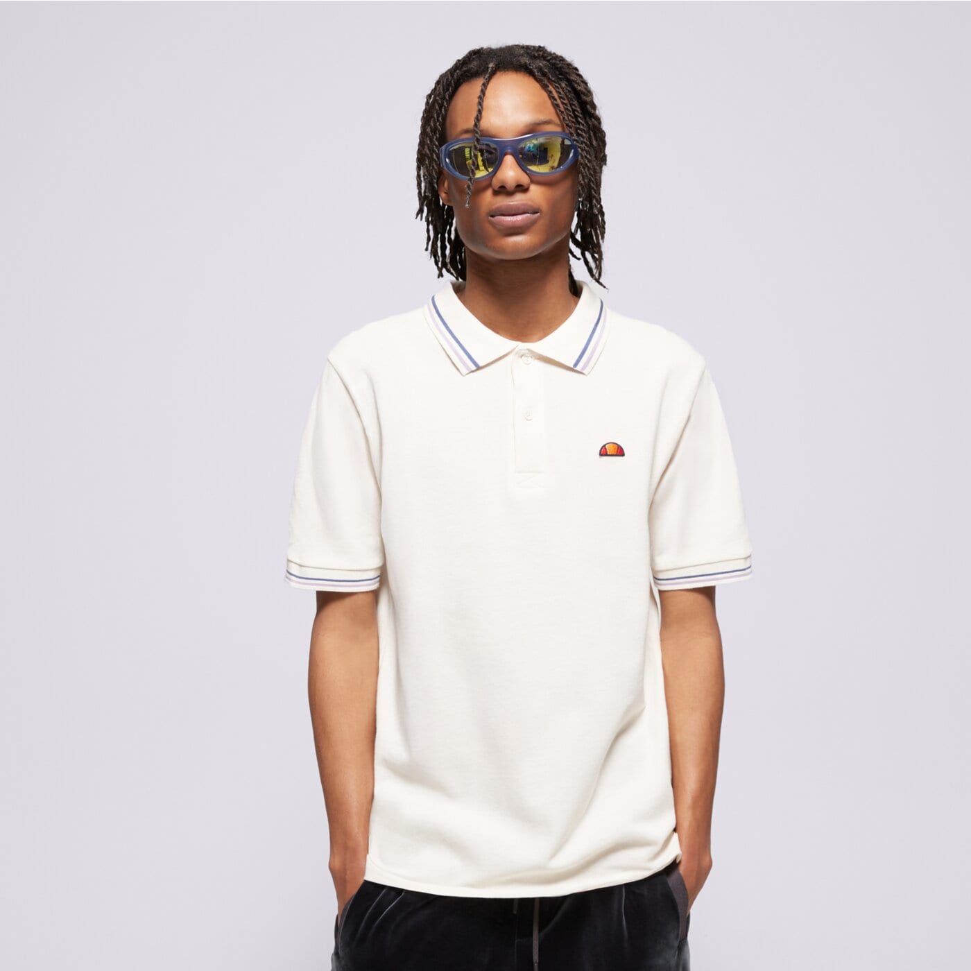 Koszulka polo męska ELLESSE POLO ROOKS POLO SHIRT OFF WHT shz18077904 kolor beżowy