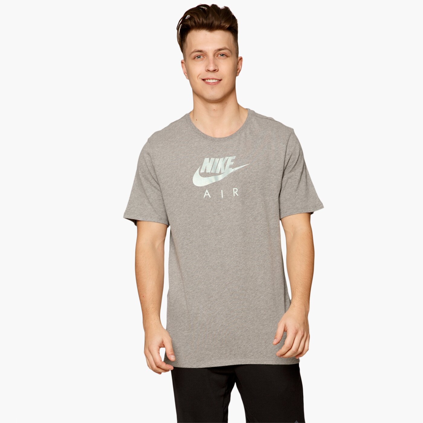 Koszulka męska NIKE T-SHIRT SS M NSW AIR HRTG 847521091 kolor szary