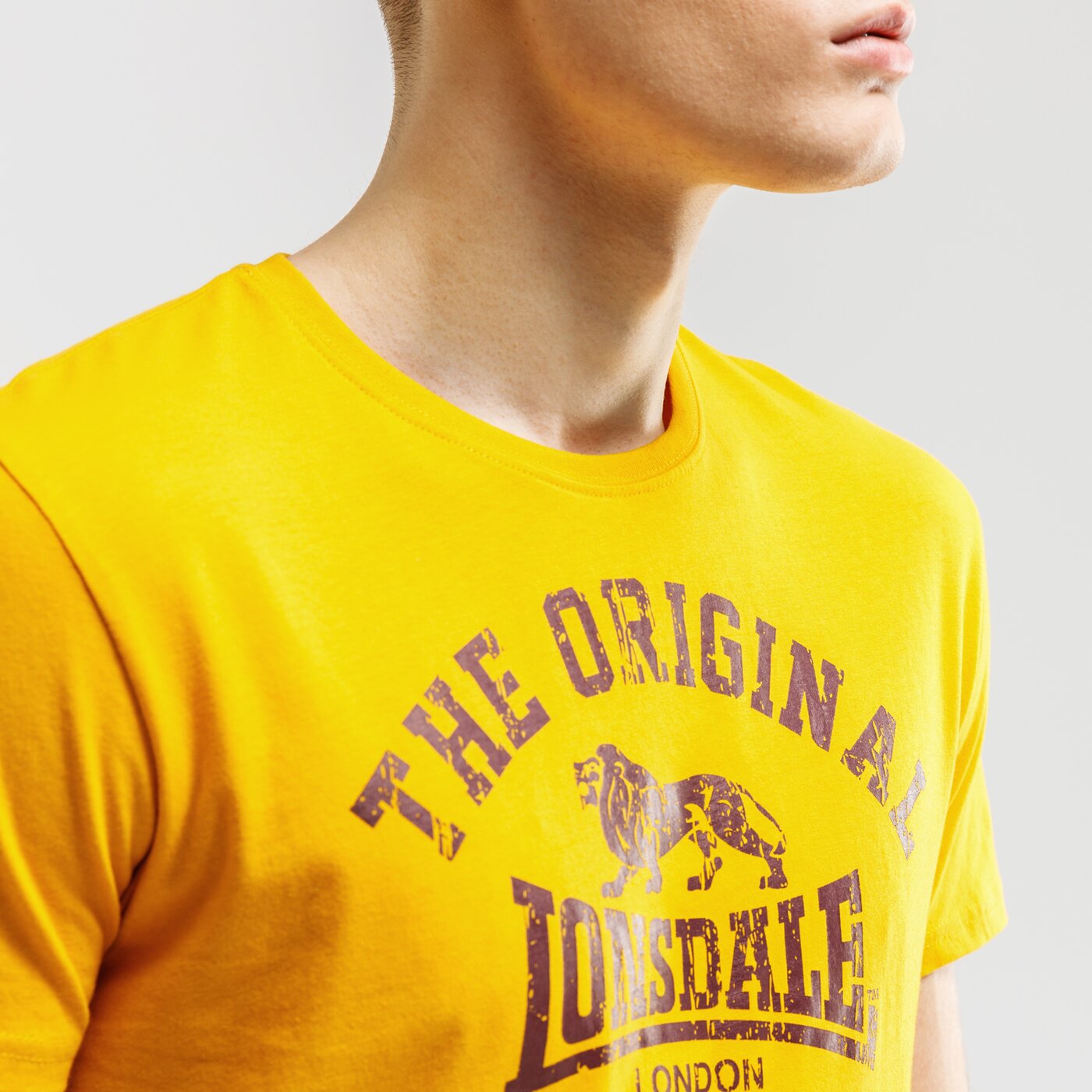 Koszulka męska LONSDALE T-SHIRT SS ORIGINAL 112048-4032 kolor żółty
