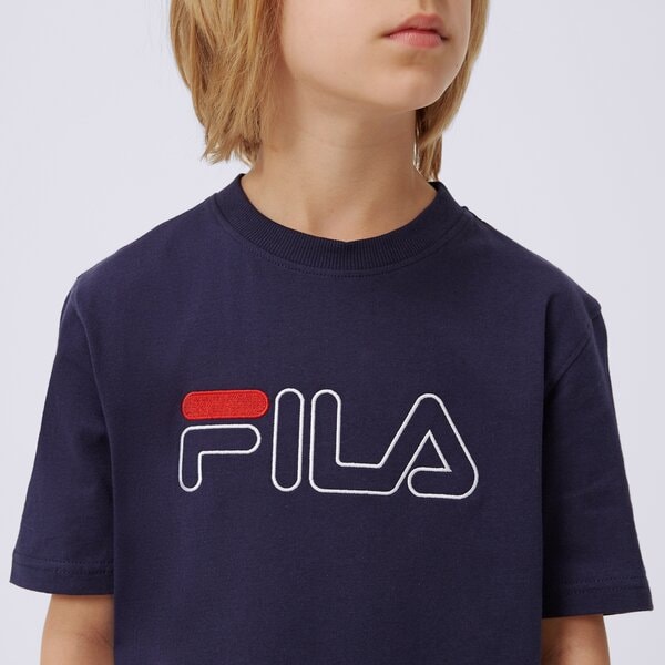 Koszulka dziecięca FILA T-SHIRT FILA PEW NVY fw23jdk001pewnvy kolor granatowy