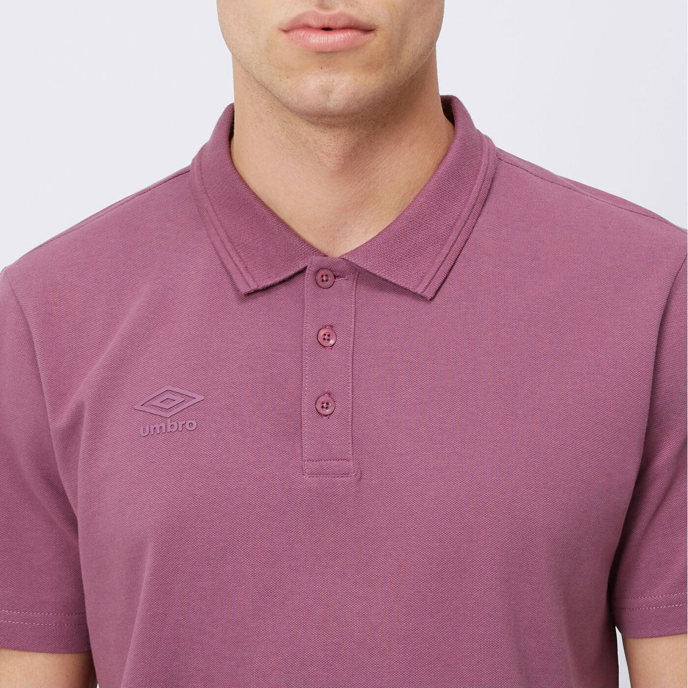 Koszulka polo męska UMBRO POLO STERLING ul124pom90009 kolor fioletowy