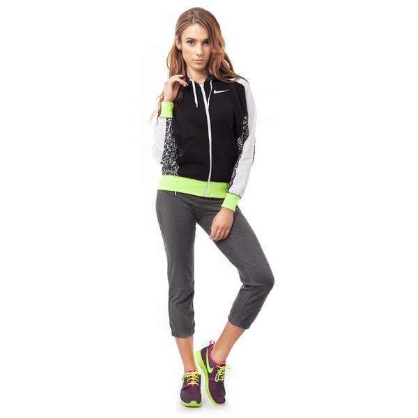 Spodnie dresowe damskie NIKE SPODNIE JERSEY CAPRI 614922071 kolor szary