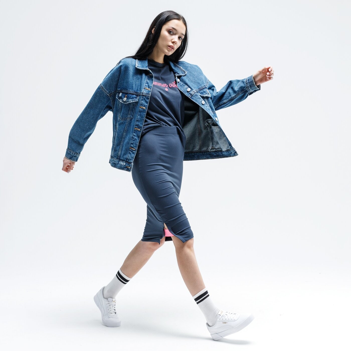 Sukienka damska LOTTO SPÓDNICZKA WHISPER lo120sdd03001 kolor granatowy