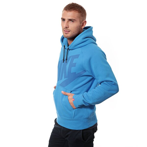 Bluza męska NIKE BLUZA AW77 FLC HOODY-LOGO 26 DE 620598463 kolor niebieski