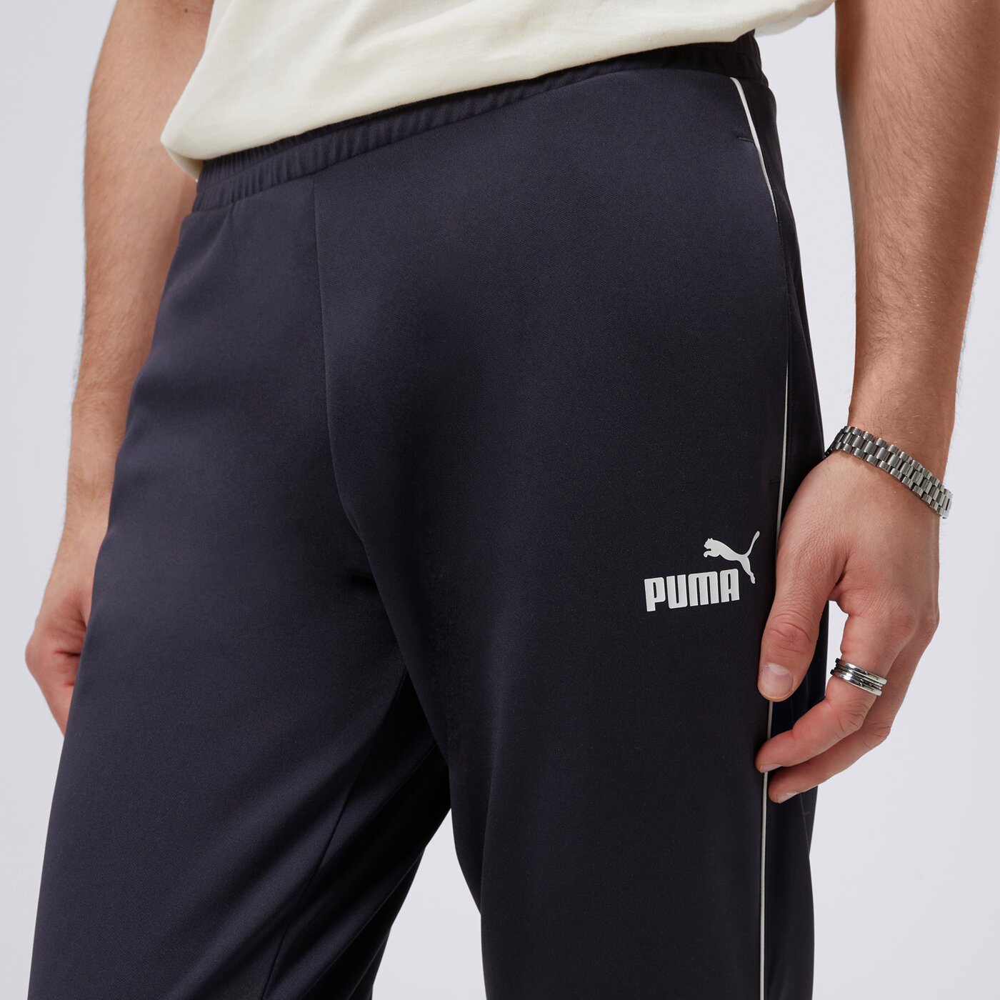 Spodnie dresowe męskie PUMA SPODNIE PUMA SPORT POLY 68462016 kolor granatowy