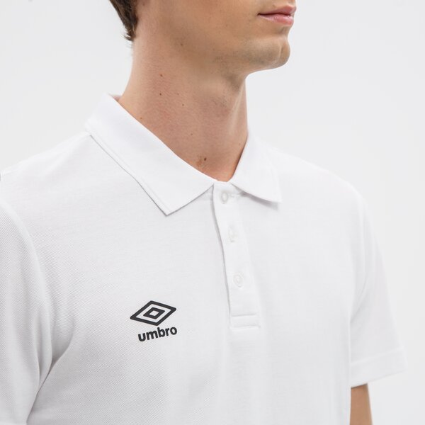 Koszulka polo męska UMBRO POLO STERLING ul122pom90002 kolor biały