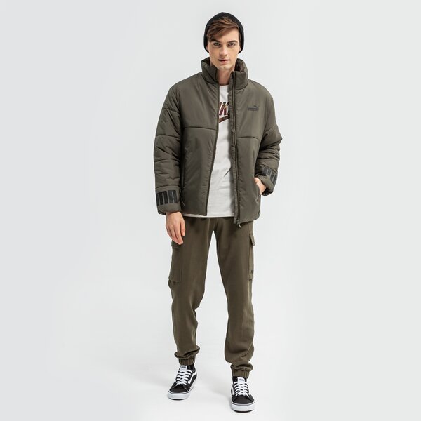 Kurtka zimowa męska PUMA KURTKA ESS + PADDED 587689 44 kolor khaki