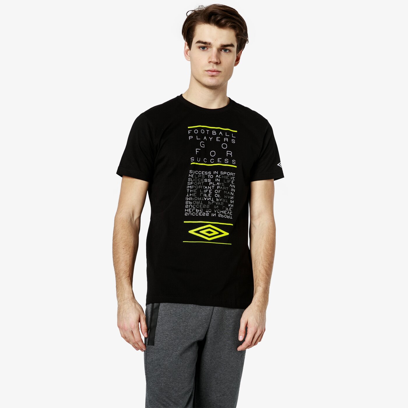 Koszulka męska UMBRO T-SHIRT SS ERMATO ul19tsm11001 kolor czarny