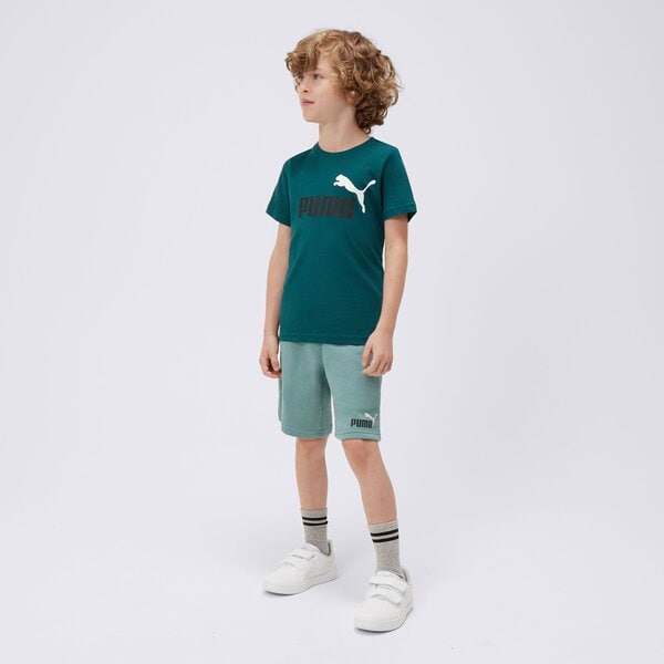 Spodenki dziecięce PUMA SZORTY ESS+ 2 COL TR B 58698984 kolor zielony