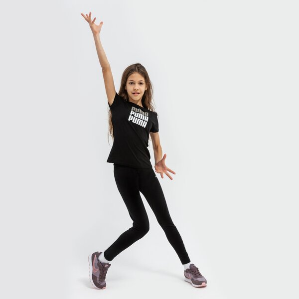 Koszulka dziecięca PUMA T-SHIRT SS ALPHA G 589228 01 kolor czarny