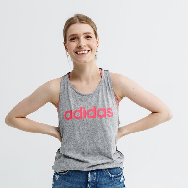 Top damski ADIDAS TANK W E LIN LOOS TK du0628 kolor szary