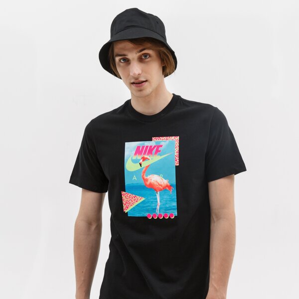 Koszulka męska NIKE T-SHIRT SS M NSW BEACH FLAMINGO dd1282-010 kolor czarny