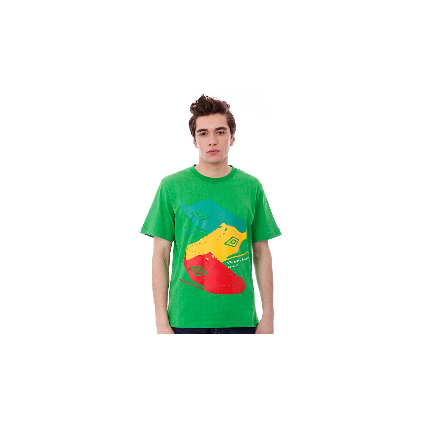 Koszulka męska UMBRO T-SHIRT RASTA SNEAKERS TEE ul13tsm02341 kolor zielony