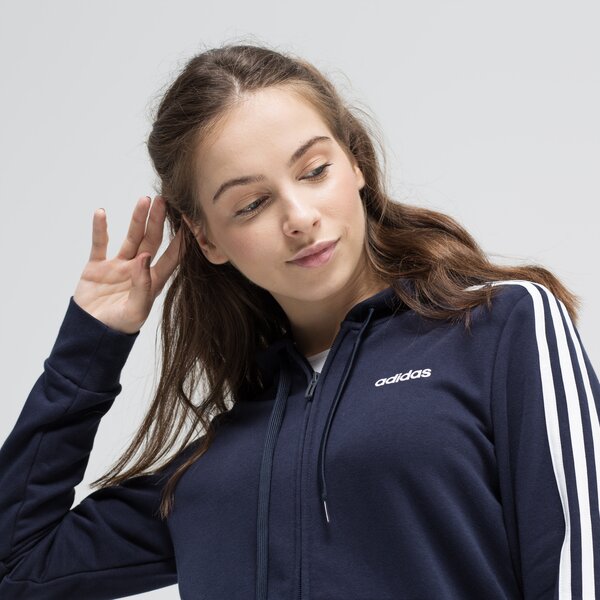 Bluza damska ADIDAS BLUZA ROZPINANA Z KAPTUREM W E 3S FZ HD du0656 kolor granatowy