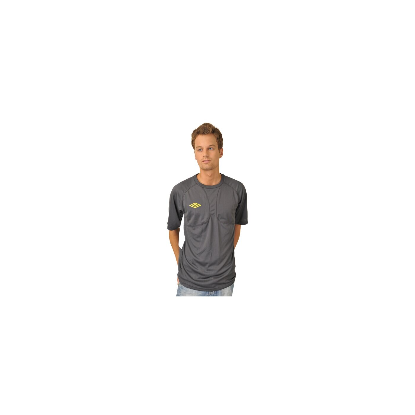 Koszulka męska UMBRO T-SHIRT GEOMETRA POLY TEE 60795uzri kolor szary