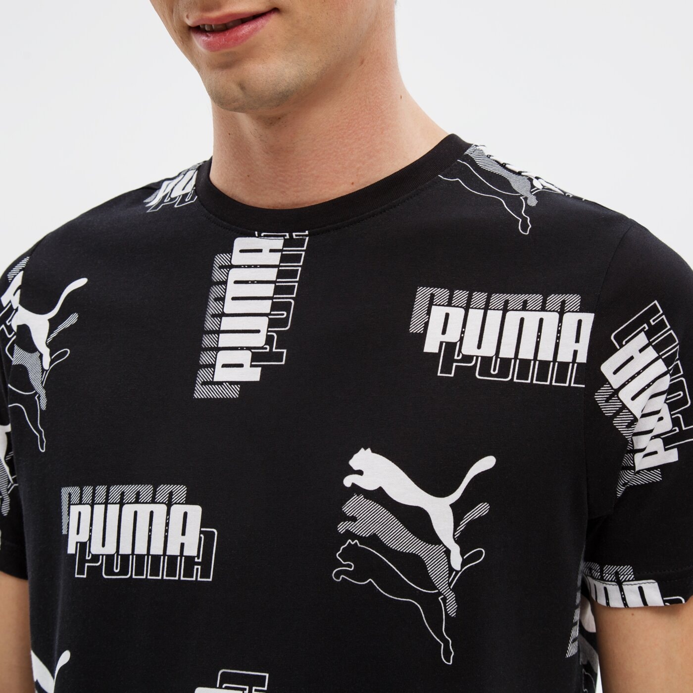Koszulka męska PUMA T-SHIRT SS POWER AOP 847383 01 kolor czarny