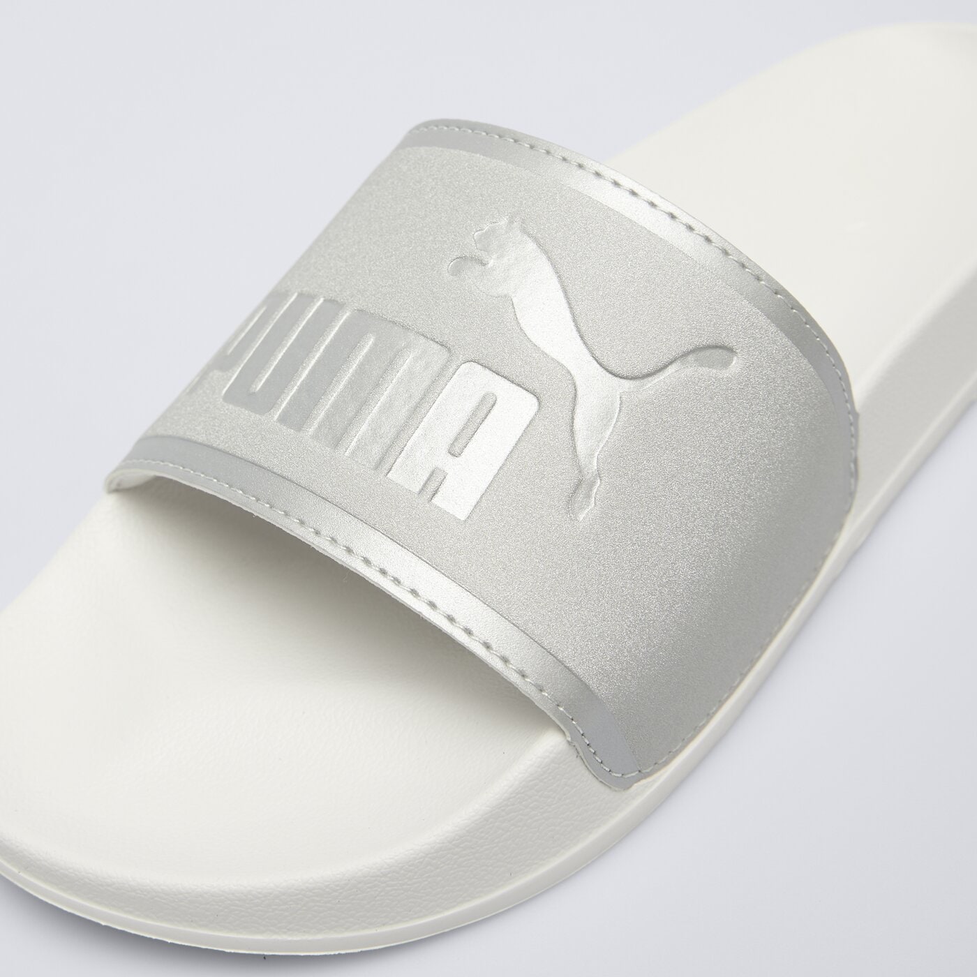 Klapki damskie PUMA LEADCAT 2.0 AQUA METALLICS 40170701 kolor srebrny