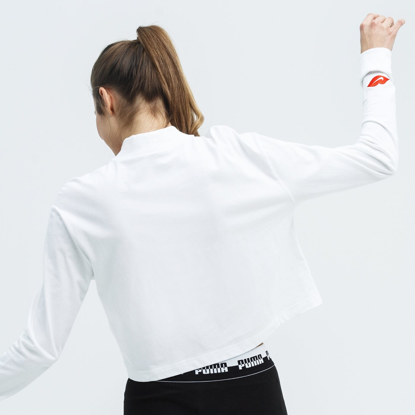 Koszulka damska NIKE T-SHIRT W NSW LS MOCK LOVE db9735-100 kolor biały