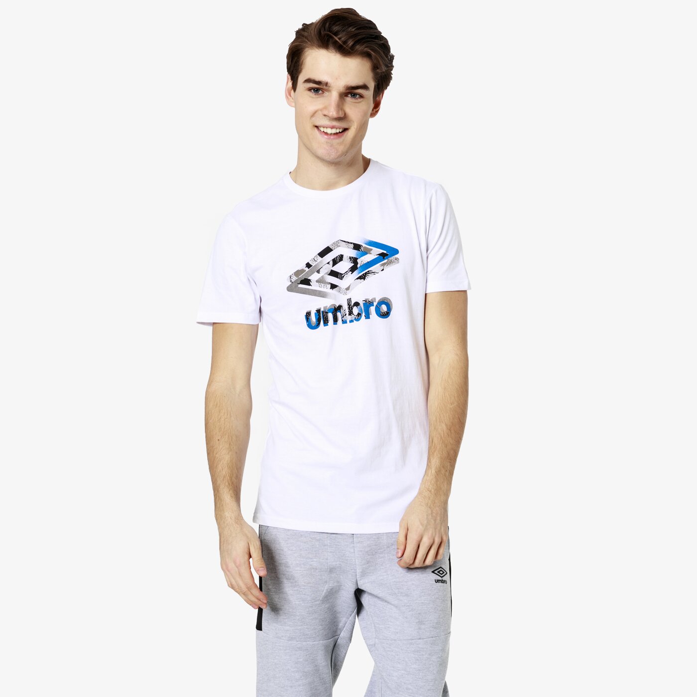 Koszulka męska UMBRO T-SHIRT SS ONERT ul19tsm28001 kolor biały