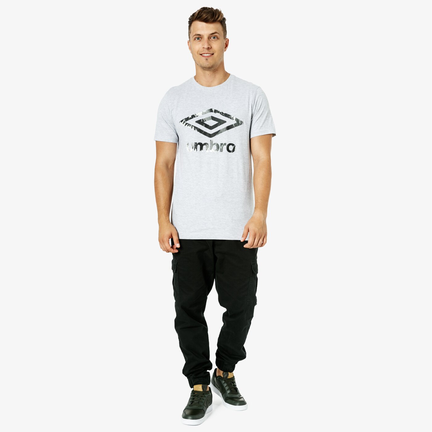 Koszulka męska UMBRO T-SHIRT SS METTLE ul38tsm39001 kolor szary