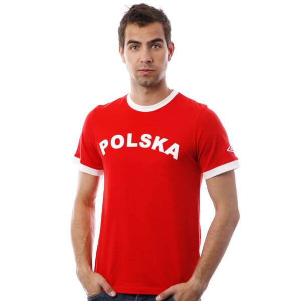 Koszulka męska UMBRO T-SHIRT POLSKA uh22tsm02 kolor czerwony