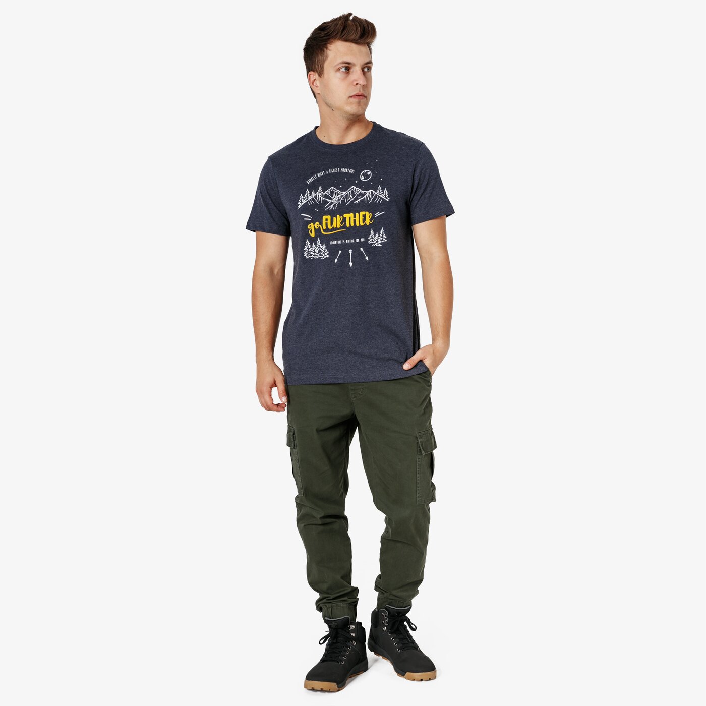 Koszulka męska FEEWEAR T-SHIRT SS BRINK fw38tsm22001 kolor granatowy