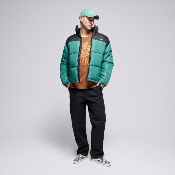 Kurtka zimowa męska ELLESSE KURTKA PUCHOWA ARGENT PADDED BLK/GREEN PADDED JACKET shx20980022 kolor czarny