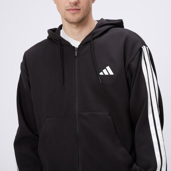 Bluza męska ADIDAS BLUZA Z KAPTUREM M 3S FL FZ HD jd1870 kolor czarny