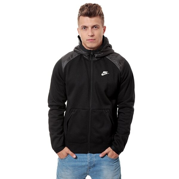 Bluza męska NIKE BLUZA HYBRID FZ HOODY 614486010 kolor czarny