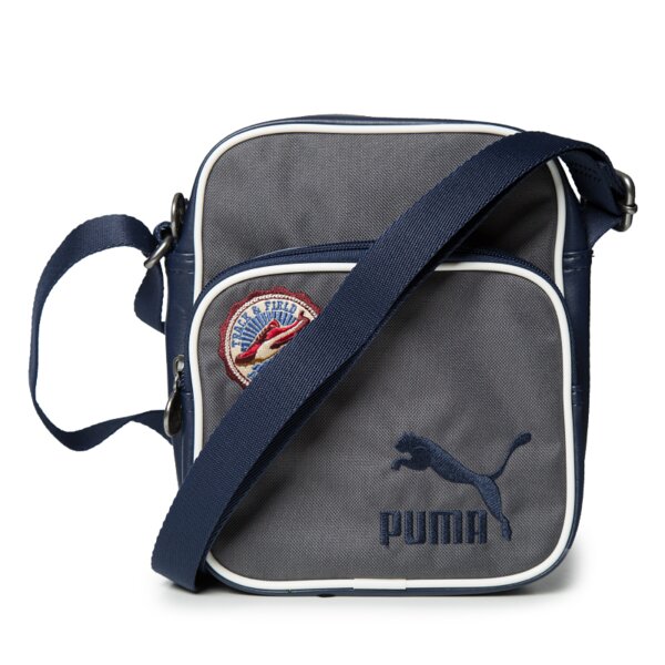 Torba sportowa damska PUMA TOREBKA ORIGINALS REPORTER VARSITY 07344601 kolor szary